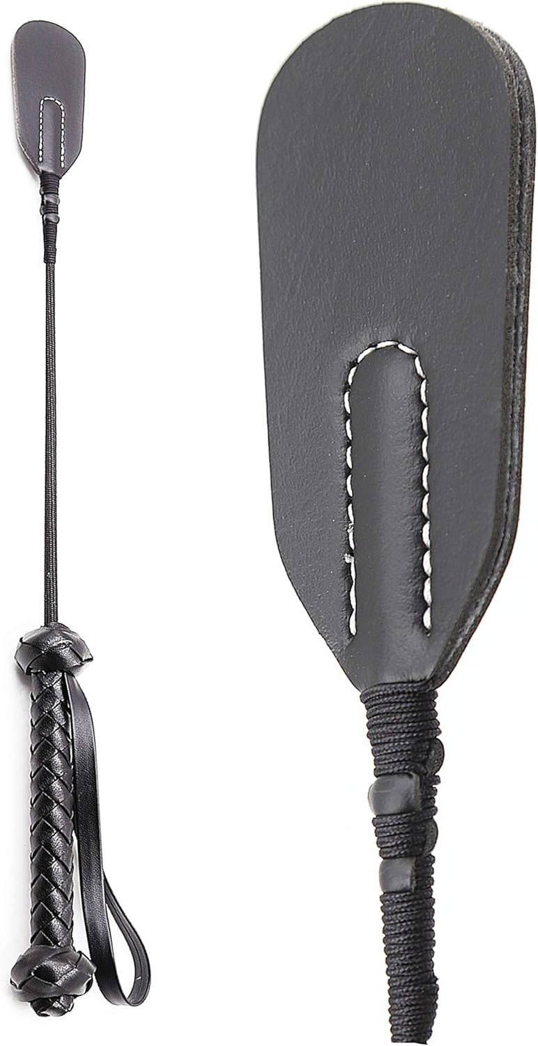 Riding Crop Real English 17 in, Premium Quality Horse Crop, English Equipment for Equestrian Sport, Black - Image 1