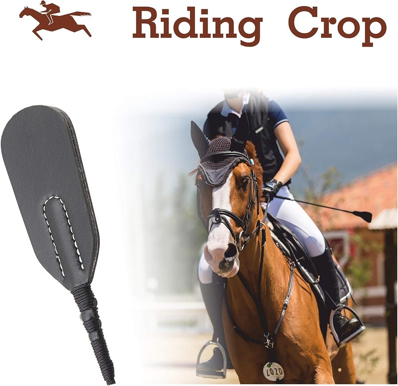 Riding Crop Real English 17 in, Premium Quality Horse Crop, English Equipment for Equestrian Sport, Black - Image 3