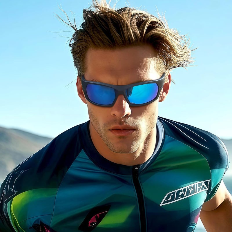 Joopin Sunglasses Men Women Sports Polarized UV400 Protection | Lightweight TR90 Frame,Rectangle TAC Lens,Cycling Biking Running Driving Fishing Surfing Hiking Baseball - Image 2