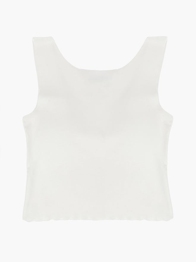 Styli Teen Girls Scalloped Hem Vest with Light Padding - Image 2