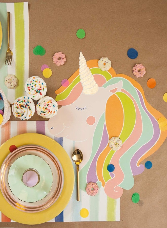 Hester & Cook Paper Placemat, Pad of 18 - Sorbet Painted Stripe - Image 2
