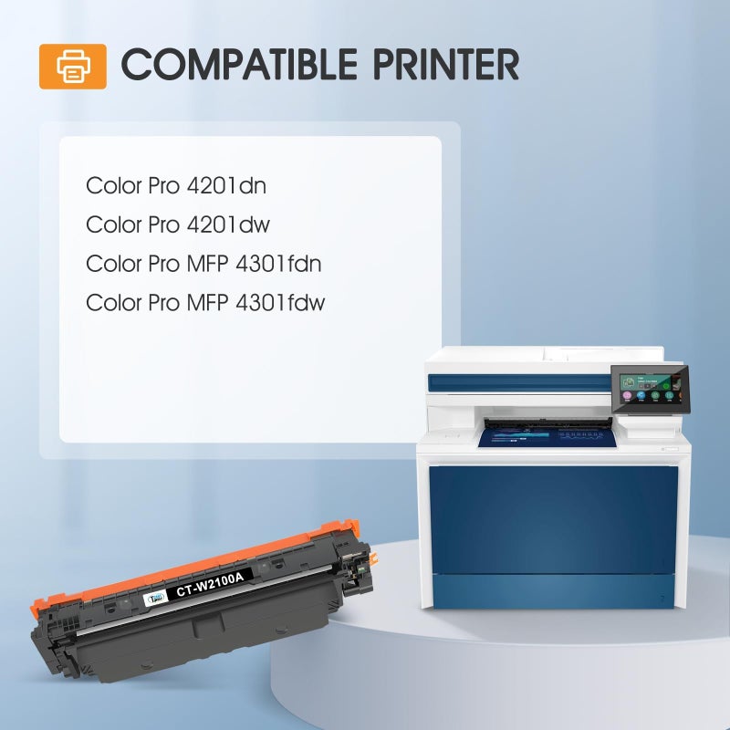 Cool Toner 210A Toner Cartridges 4 Pack 210 4301fdw 4201dn Compatible for HP210A 210X for HP Color LaserJet Pro MFP 4301fdn 4201dn 4201dw W2100X W2100A Series Printer Ink â€ŽBlack Cyan Yellow Magenta(with Chip) - Image 2