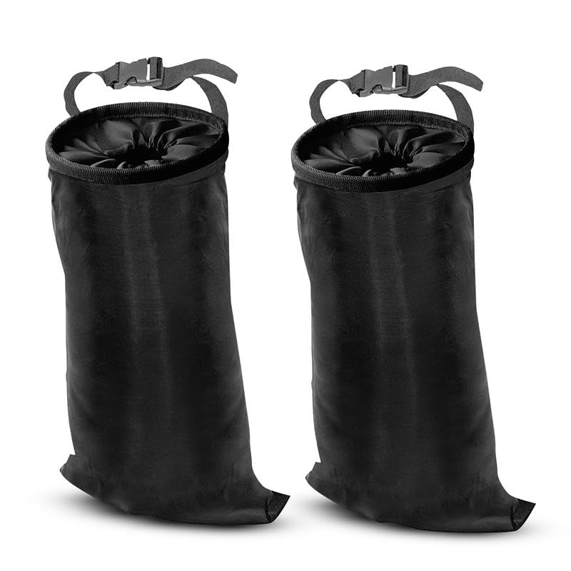 EcoNour EcoNour 2 Pack Car Trash Bag  Washable Back Seat Hanging Bag with Elastic Opening  Easy Mount  Garbage Can with Waterproof Oxford Material  Accessories for Camping Traveling  Outdoor