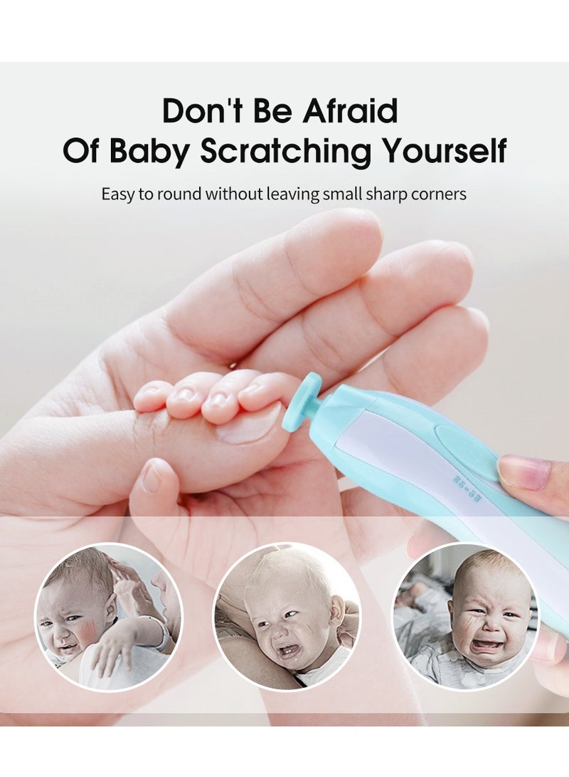 Maxtop Electric Baby Nail Trimmer, Baby Nail File Kit, Additional Replacement Heads, Newborn Toddler Toes and Fingernails, Trim and Polish Pink - Image 1