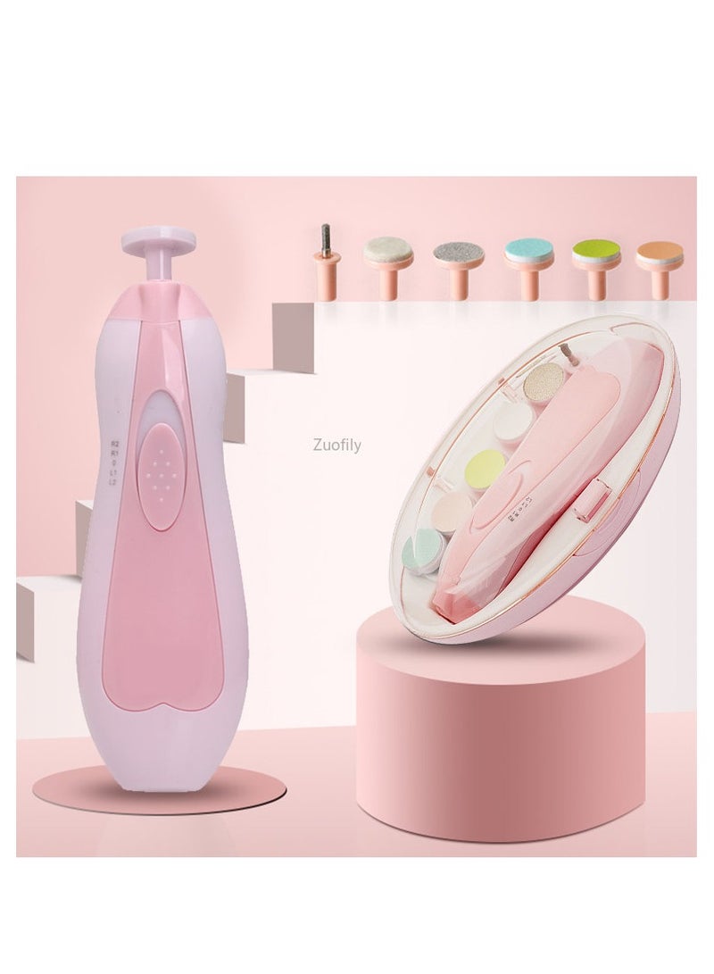 Maxtop Electric Baby Nail Trimmer, Baby Nail File Kit, Additional Replacement Heads, Newborn Toddler Toes and Fingernails, Trim and Polish Pink - Image 4