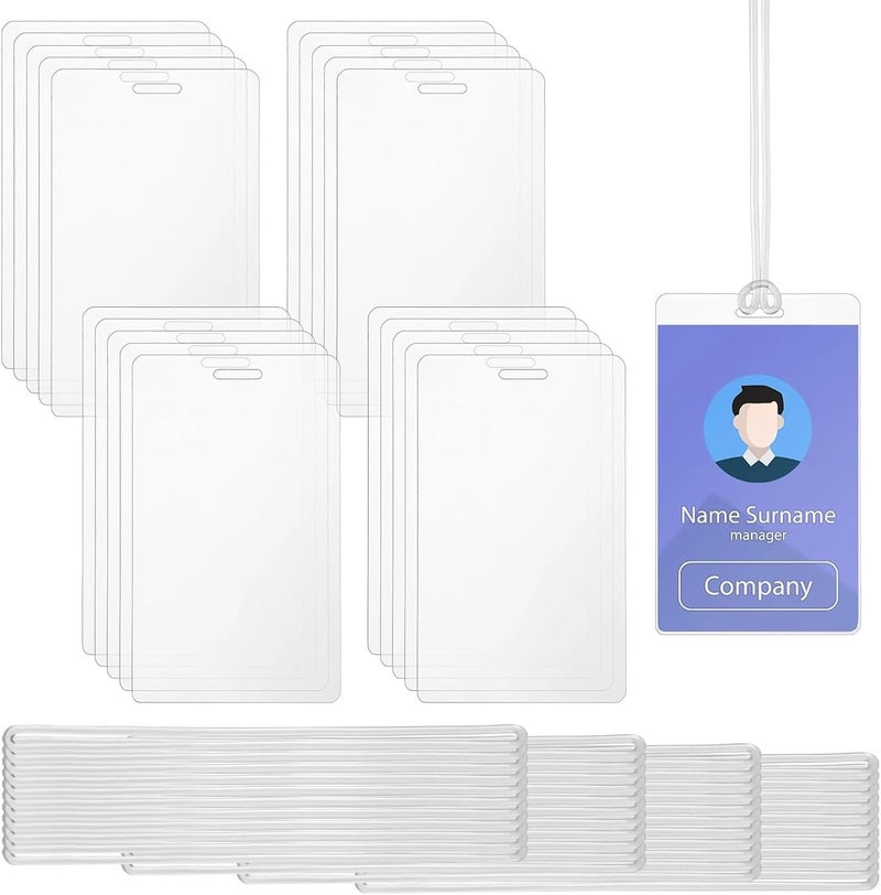 100 Laminating Pouches with Loop Strap, 5 Mil Laminating Film, Thermal Pouch Kit for Work Cards, Id Tags, Gift Tags, Student Cards - Image 2