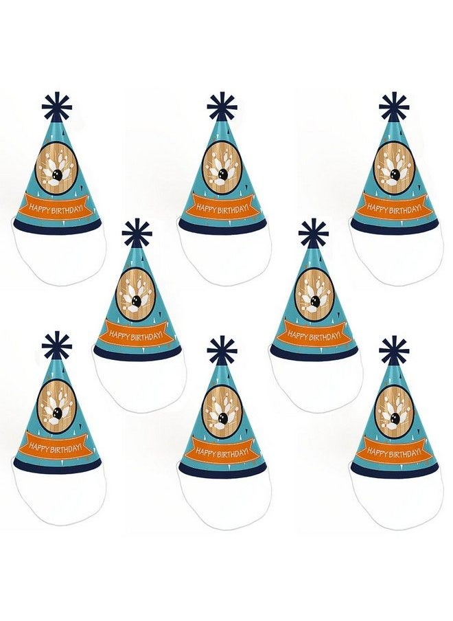 Strike Up The Fun Bowling Cone Happy Birthday Party Hats For Kids And Adults Set Of 8 (Standard Size)