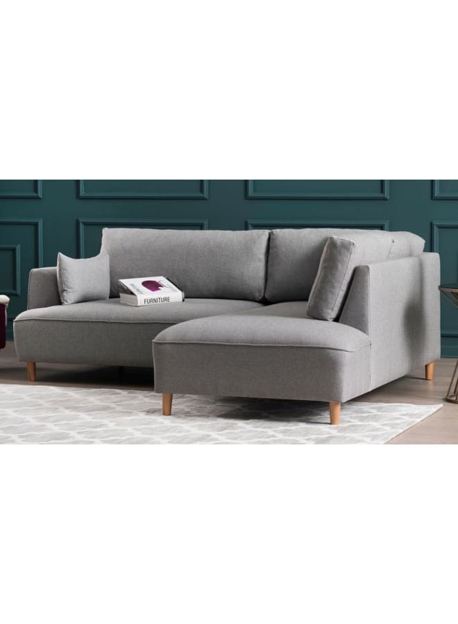 Retro Modern corner sofa 190 cm - gray - Image 3