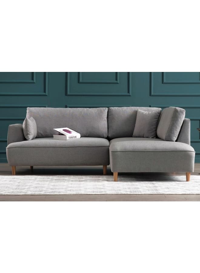Retro Modern corner sofa 190 cm - gray - Image 2