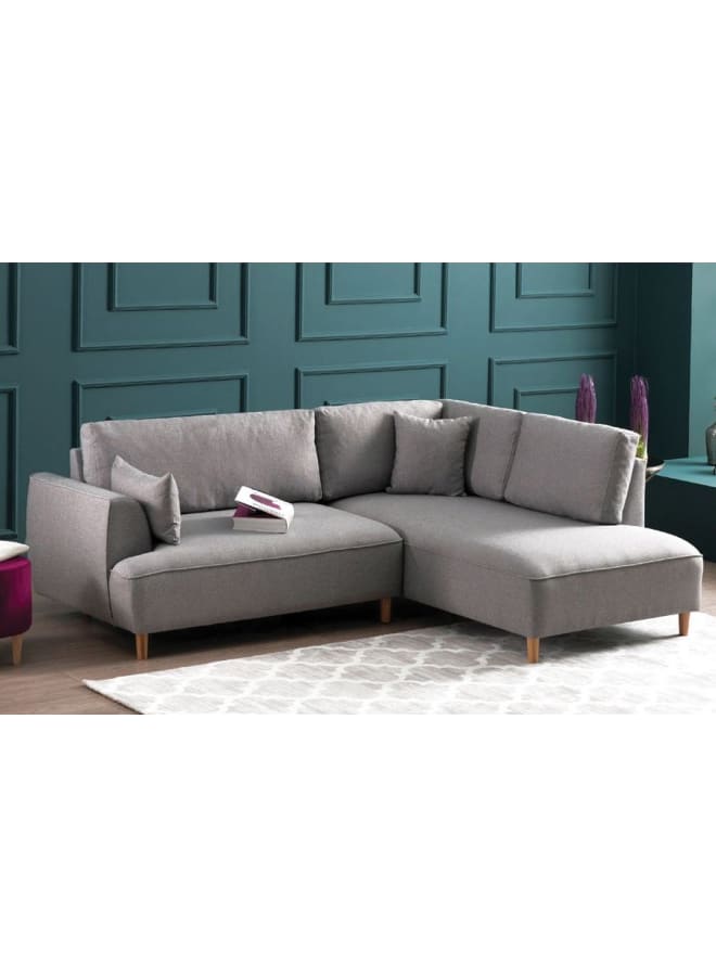 Retro Modern corner sofa 190 cm - gray - Image 1