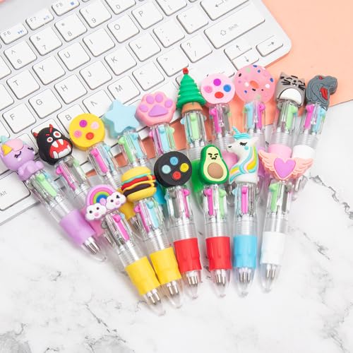 Arthink 30 Pack Cute Multicolor Pens Kawaii 4 in 1 Colors Ballpoint Pens for Office SchoolClassroom Prizes Perfect Party FavorsFun Writing Gifts for Students Colleagues Artists - Image 3