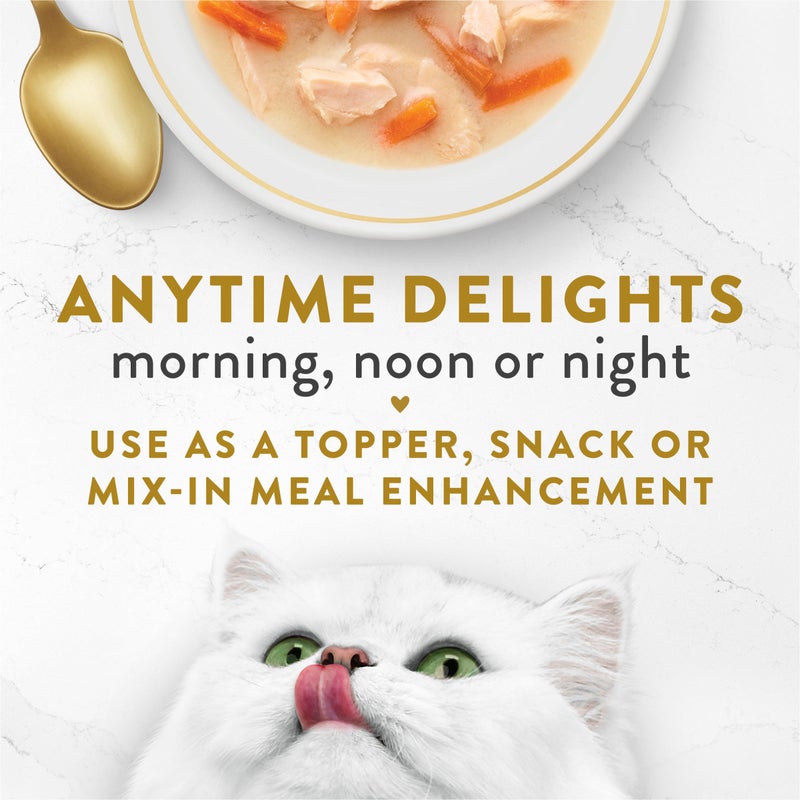 Fancy Feast Purina Fancy Feast Lickable Wet Cat Food Broth Topper, Creamy Wild Salmon and Whitefish - (Pack of 16) 1.4 oz. Pouches - Image 4
