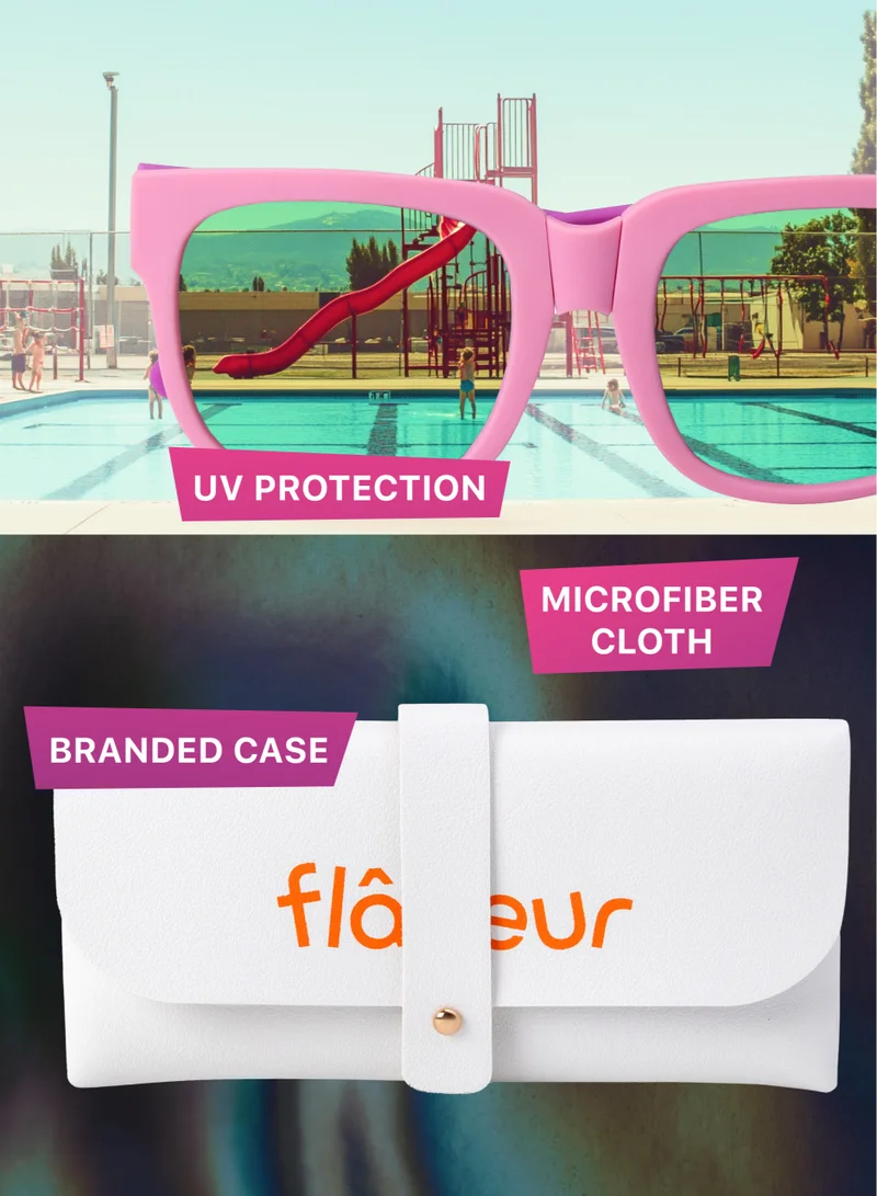 flâneur Flaneur Kids Polarized Sunglasses - Kids Fashion Sunglasses for Girls & Boys, UVA and UVB Protection, Trendy Kids Eyewear, Scratch Resistant, Perfect for Beach, Travel, Sunglasses for Children 3 - 12