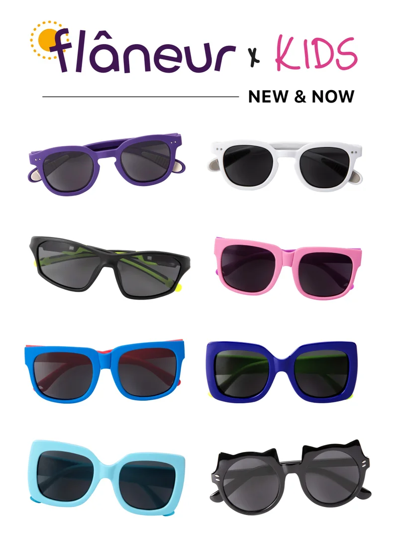 flâneur Flaneur Kids Polarized Sunglasses - Kids Fashion Sunglasses for Girls & Boys, UVA and UVB Protection, Trendy Kids Eyewear, Scratch Resistant, Perfect for Beach, Travel, Sunglasses for Children 3 - 12