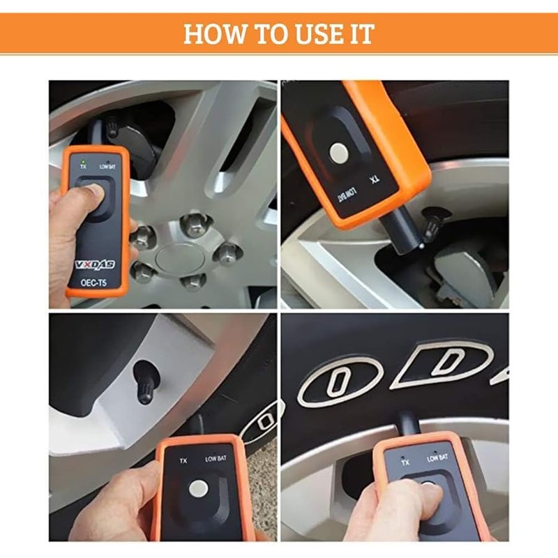 VXDAS Auto Tire Pressure Monitor Sensor TPMS Relearn Reset Activation Tool EL50448-GM Black - Image 5