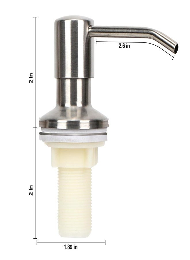Tesrin Soap Dispenser for Kitchen Sink (Chrome),Built in Design Sink Soap Dispenser, Refill from The Top, Stainless Steel Kitchen Soap Pump with 48.8 InchTube Kit - Image 3