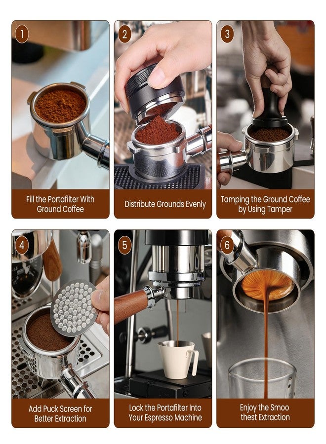 Tegrace 54mm Bottomless Portafilter Compatible with Breville Barista Express/Pro/Touch/Bambino Plus and Bambino Plus, Filter Basket + Puck Screen Included - Image 5