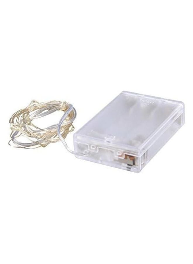 سلسلة أضواء LED خيالية، 10 أقدام/3 أمتار، 30 مصباح LED على شكل يراعة، أضواء حديقة منزلية، حفلات زفاف، ديكورات مهرجانات، أضواء تعمل بالبطارية (أبيض دافئ) - Image 3