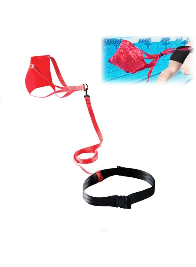 Swimming Resistance Training Set - Aquatic Resistance Belt, Swim Parachute, Pool Trainer for Adults & Kids - Image 1