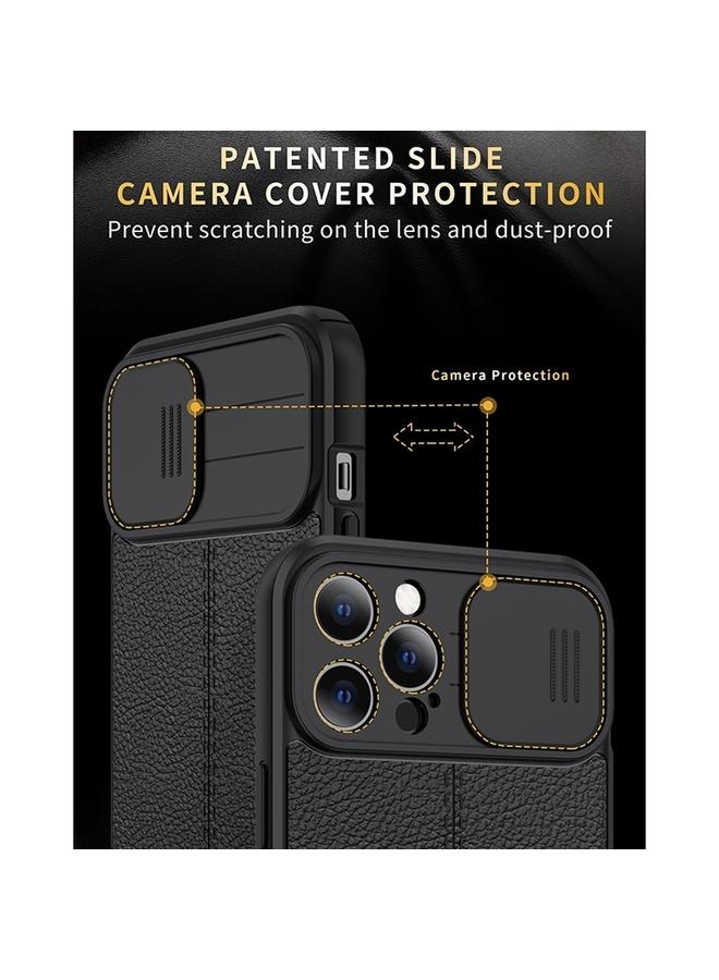 اس-توب جراب لهاتف iPhone 14 Pro Max من مادة TPU بتصميم منزلق وملمس الليتشي - Image 4