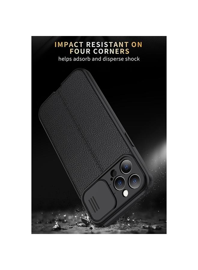 اس-توب جراب لهاتف iPhone 14 Pro Max من مادة TPU بتصميم منزلق وملمس الليتشي - Image 3