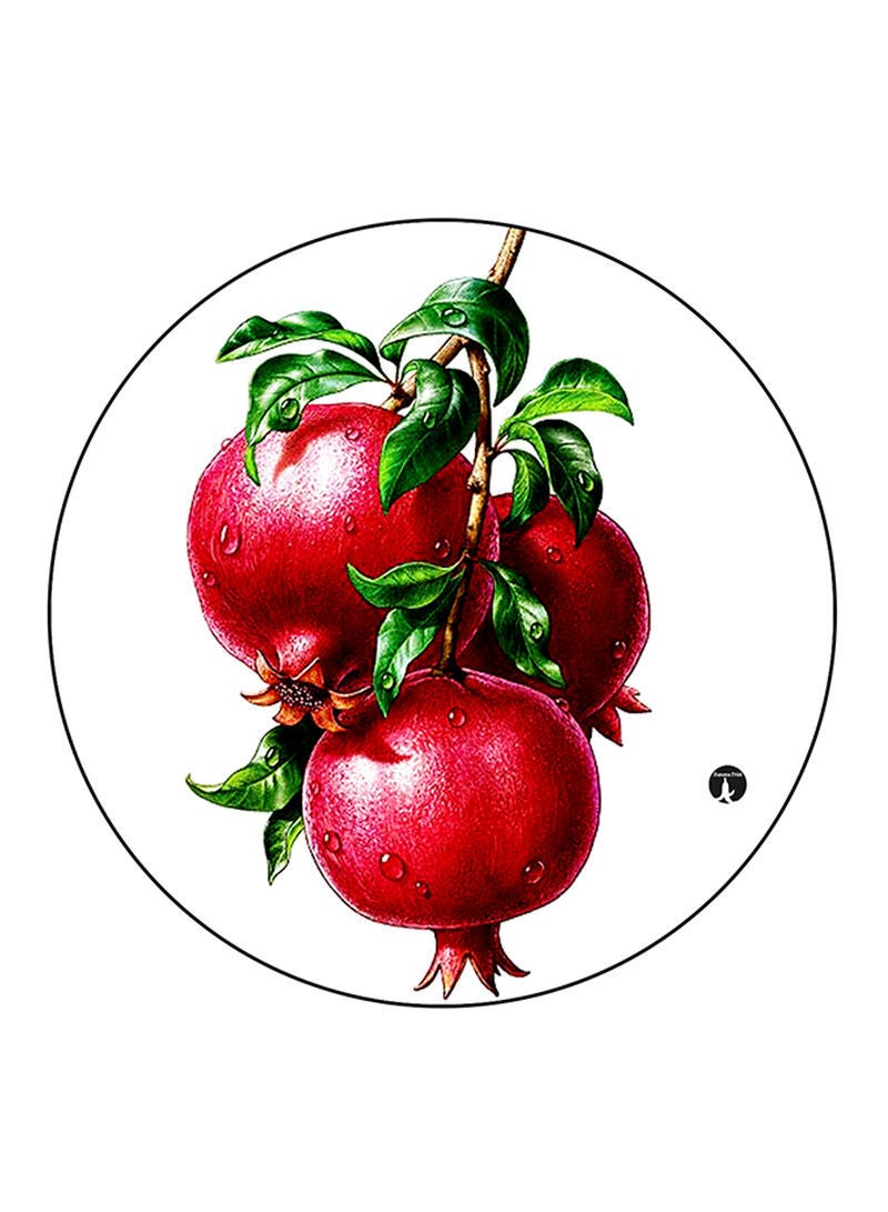 Pomegranate Printed Mouse Pad Round  Multicolour