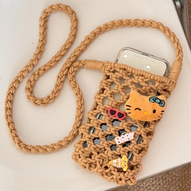 Straw Woven Crossbody Bag - Image 4