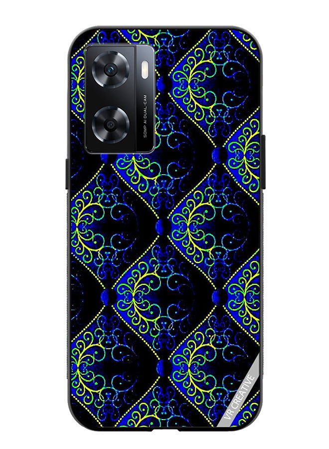 VR CREATIVE غطاء حماية واقٍ لهاتف أوبو A57/A77s بتصميم تجريدي فركتال متعدد الألوان - Image 1