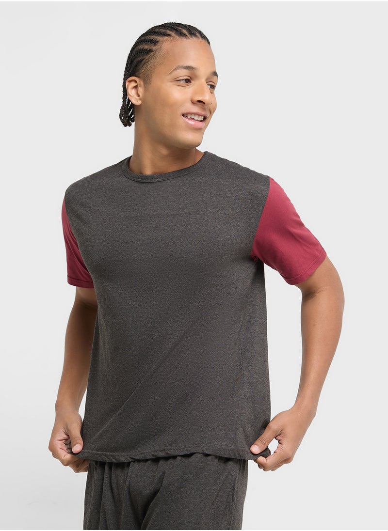 Seventy Five - Mens T-Shirt & Jersey Shorts Set - Image 1