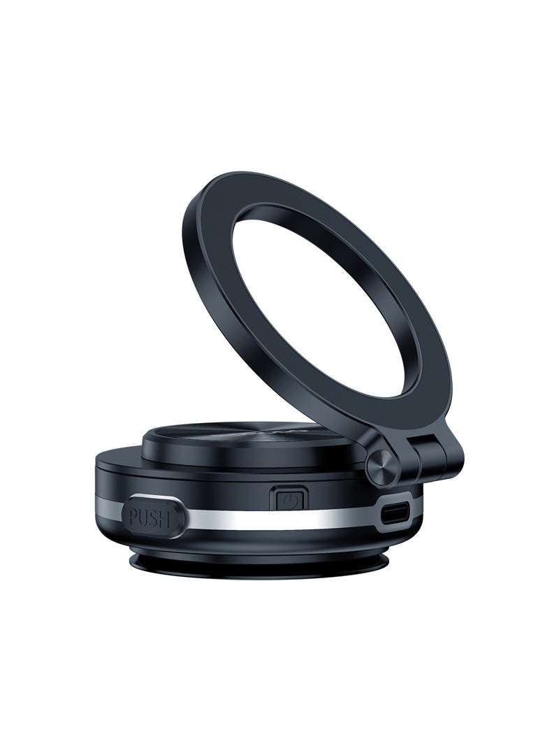 porodo Vacuseal MagSafe Magnetic Mount 360° Swivel Rotation / Strong Suction / Adjustable Viewing Angle / One-Hand Operation / Horizontal & Vertical / Type-C Charging Port / Up to 15 Days Working Time - Black - Image 1