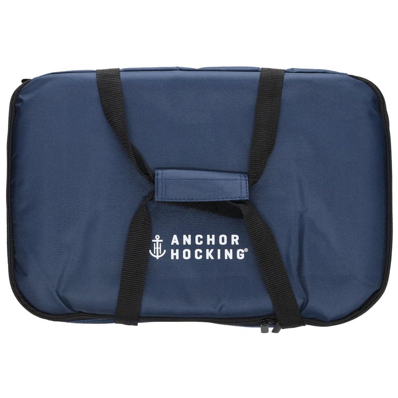 Anchor Hocking Oven Basics 4 Piece Bake-N-Take Bakeware Set, Navy Blue - Image 5