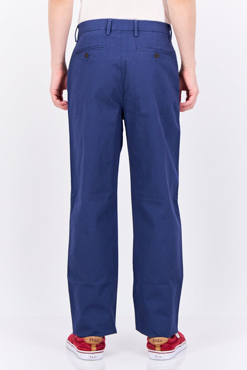 GAP Men Loose Fit Plain Chino Pants, Blue - Image 3