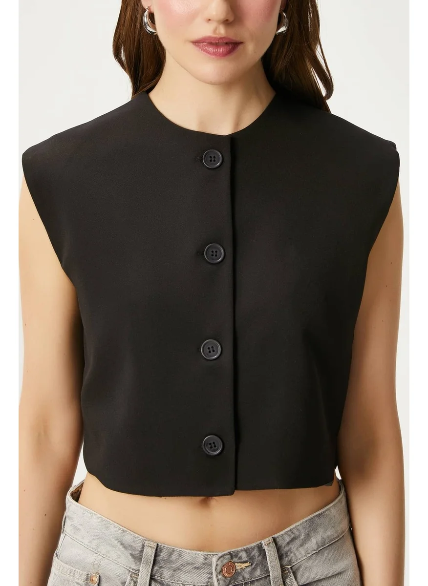 Ritnice Women's Power Black Lined Woven Vest
