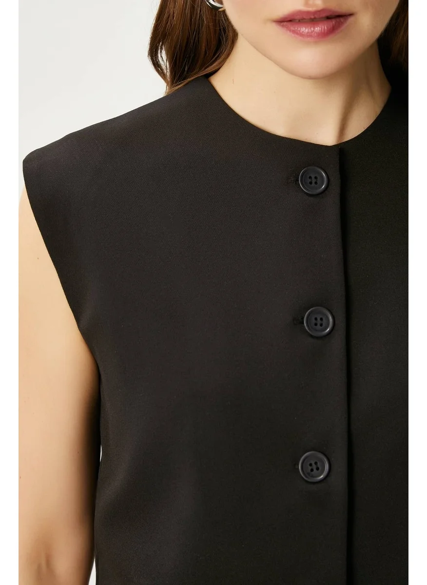 Ritnice Women's Power Black Lined Woven Vest