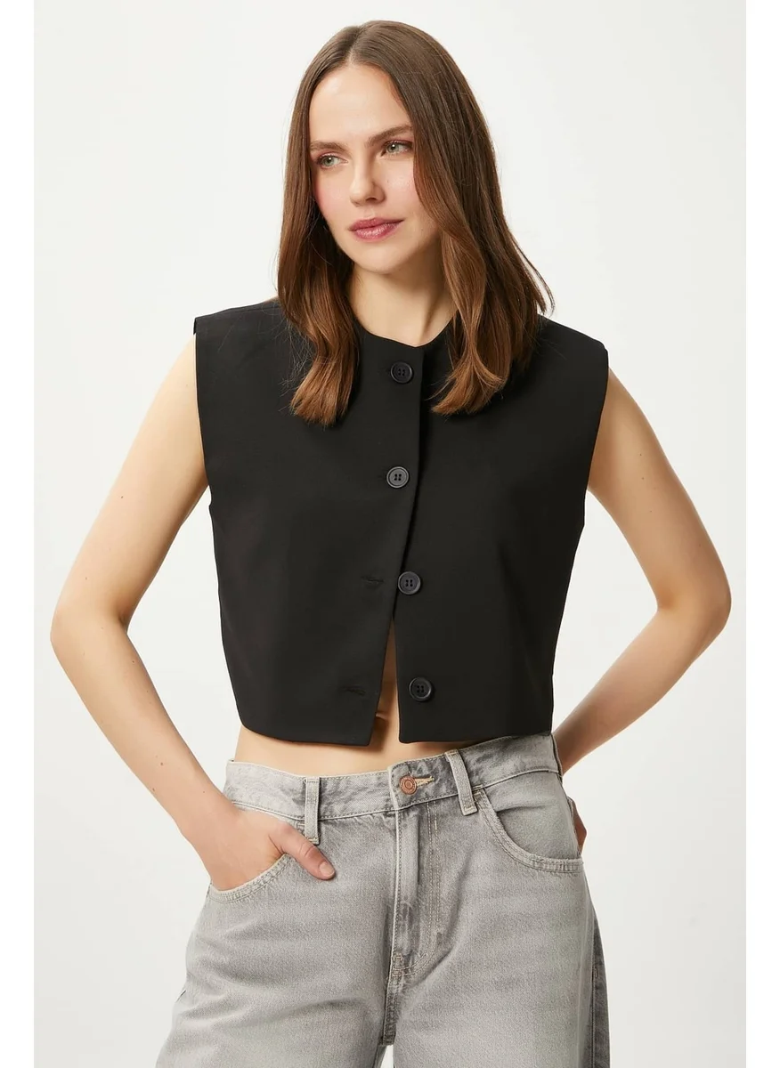 Ritnice Women's Power Black Lined Woven Vest