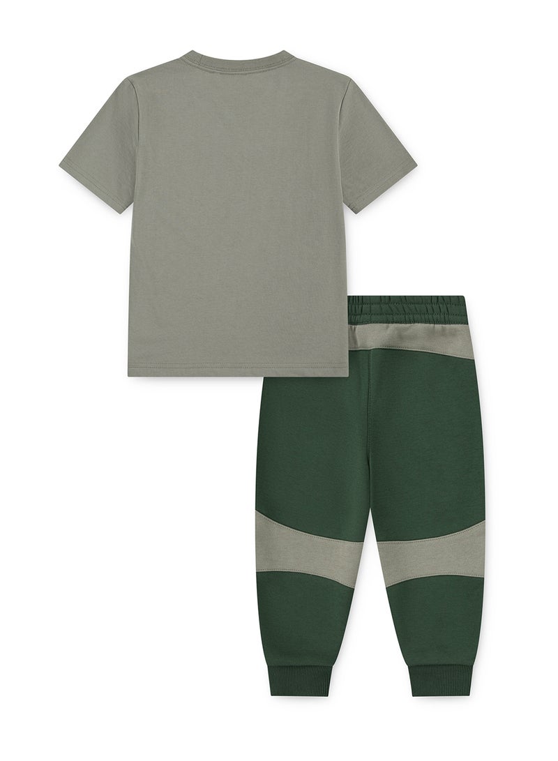 Nike Kids Fleece Short-Sleeve T-Shirt & Pant Set - Image 2