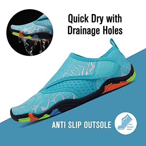 CIOR Boys & Girls Water Shoes Kids Lightweight Comfort Sole Easy Walking Athletic Slip on Aqua Sock(Toddler/Little Kid/Big Kid) U121DF566.EL-Light Blue-31 - Image 3