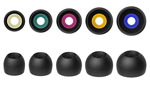 JVC EP-FX10 Spiral Dot Earpieces – Set of (4) Eartips, Sizes Small Through Large, Fits Many JVC Models (Large) Black - Image 2