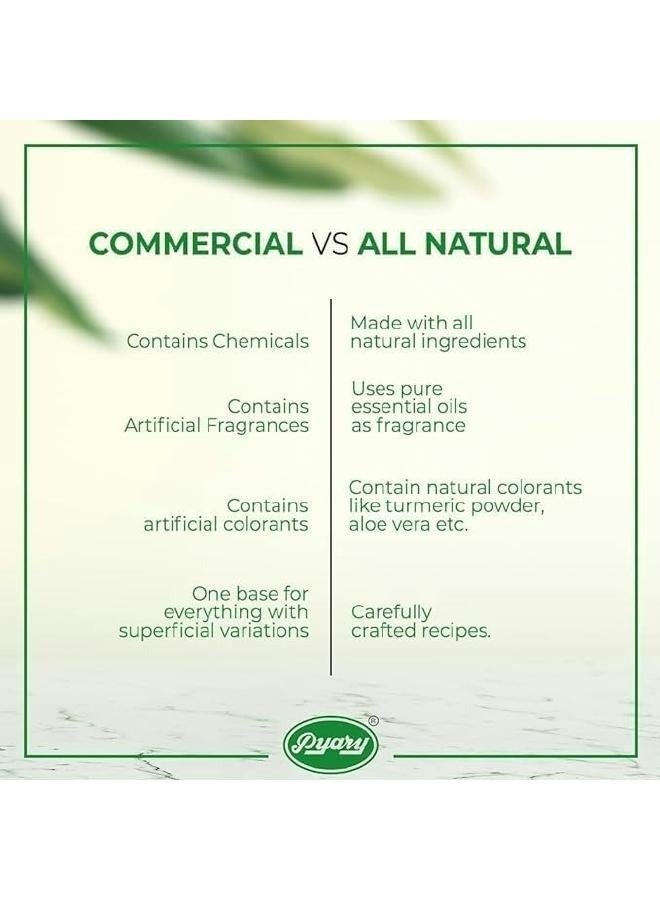 Pyary Pack of 4 All Natural Handmade Ayurvedic Turmeric Soap Bars 75g - Image 5