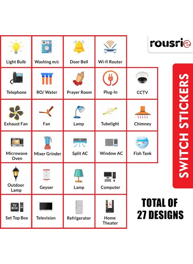 Rousrie Store Waterproof Multicolor Switch Sticker - Image 2