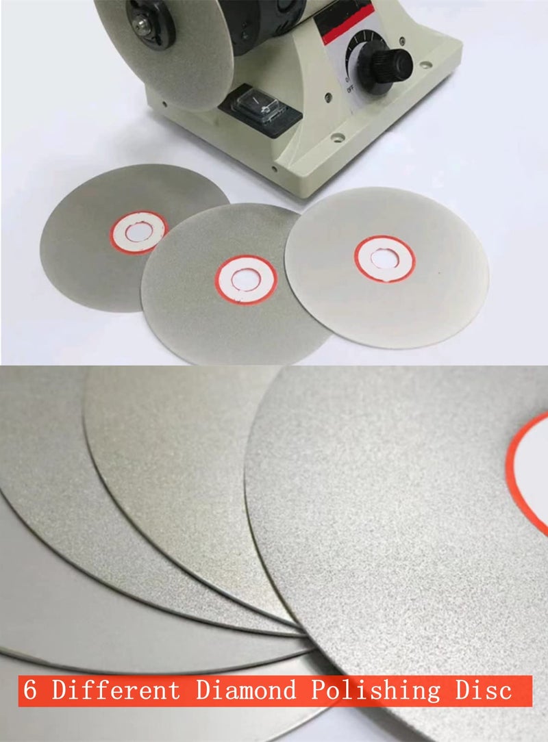 ENLAYER Diamond Polishing Disc Set 6 PCS, ENLAYER 6Inch Diamond Flat Lap 80/400/600/800/1500/3000 Grit Wheel Lapping Grinding Disc Tool for Cutting or Sanding Stone and Glass (6) - Image 5