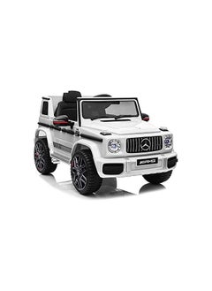 AL BADER Children's Mercedes AMG G63 G-Class With Remote Control and 2-Motors Electric, 12V Battery, Openable Doors, Car for Ages 2-8 Years (White).  - Image 2