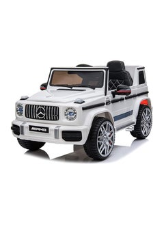 AL BADER Children's Mercedes AMG G63 G-Class With Remote Control and 2-Motors Electric, 12V Battery, Openable Doors, Car for Ages 2-8 Years (White).  - Image 3