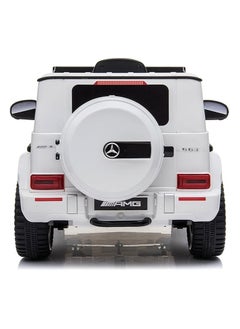 AL BADER Children's Mercedes AMG G63 G-Class With Remote Control and 2-Motors Electric, 12V Battery, Openable Doors, Car for Ages 2-8 Years (White).  - Image 4