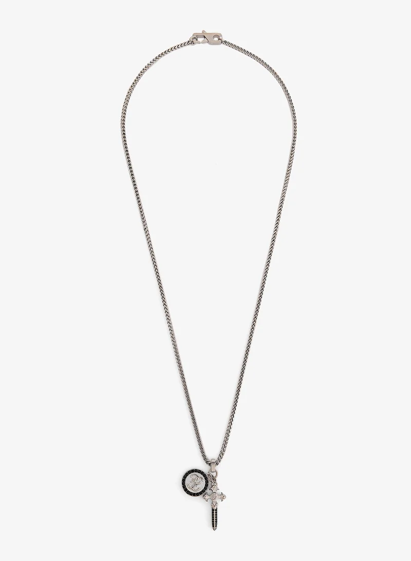 GUESS Rebel Knight Logo Necklace