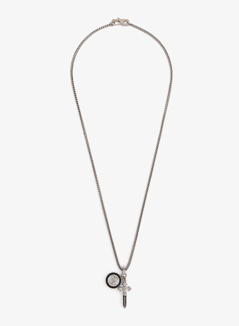 GUESS Rebel Knight Logo Necklace - Image 1