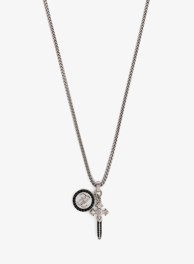GUESS Rebel Knight Logo Necklace - Image 2