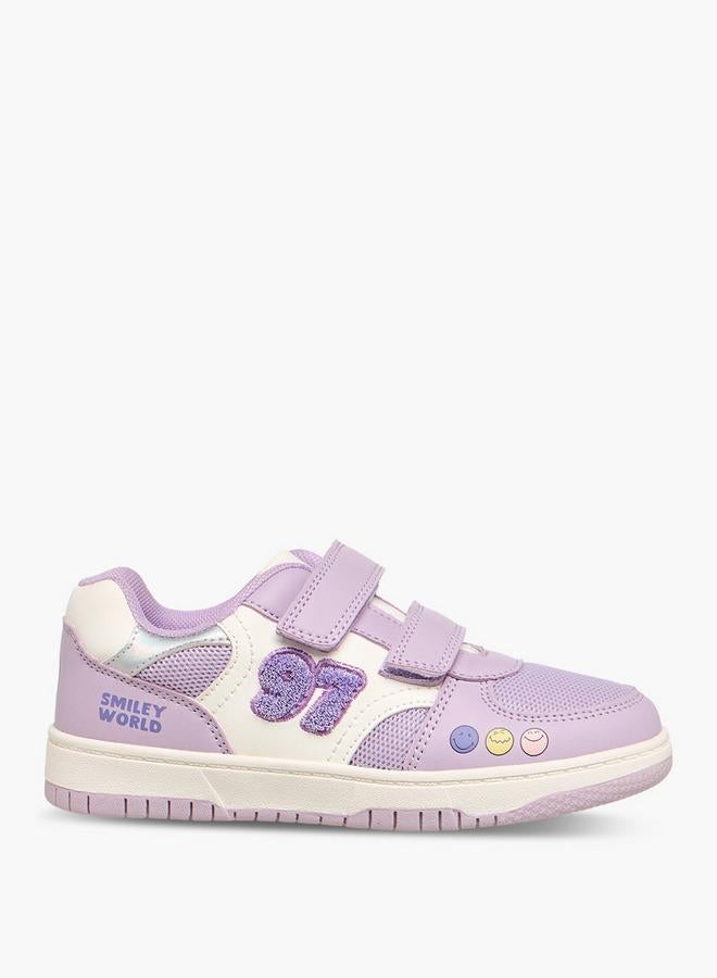 SMILEY Girls Hook & Loop Sneakers - Image 3