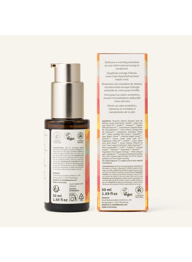 KHADI SPICY CELL-LITE Ayurvedic Elixir Skin & Soul Body Oil, 100% Natural, Herbal & Vegan, Reduces Cellulite, Stimulates Blood Circulation and Skin Metabolism While Burning Toxins, 1.69 oz - Image 3