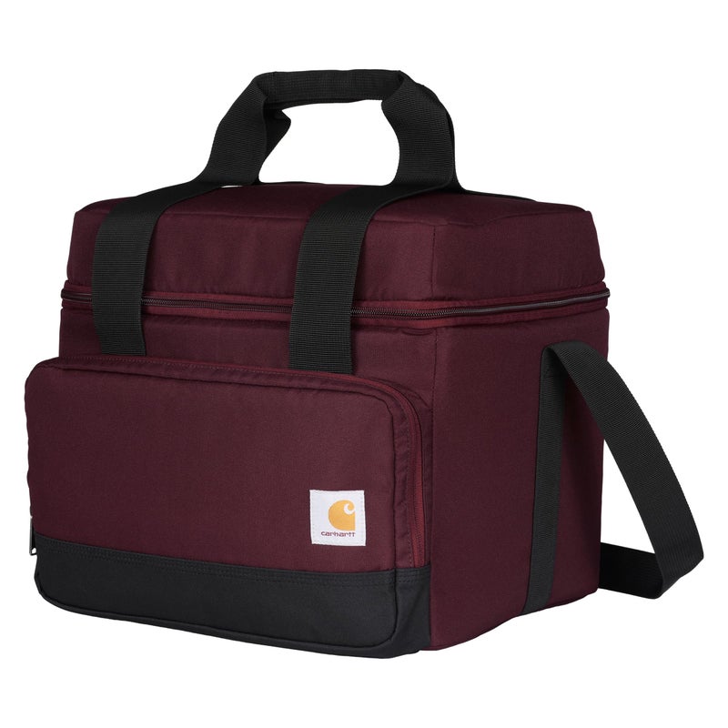 Carhartt Insulated Two Compartment Cooler Durable Water Repellent Material WFront Zippered Pocket for Camping Beach Travel 24 Can Port - Image 2